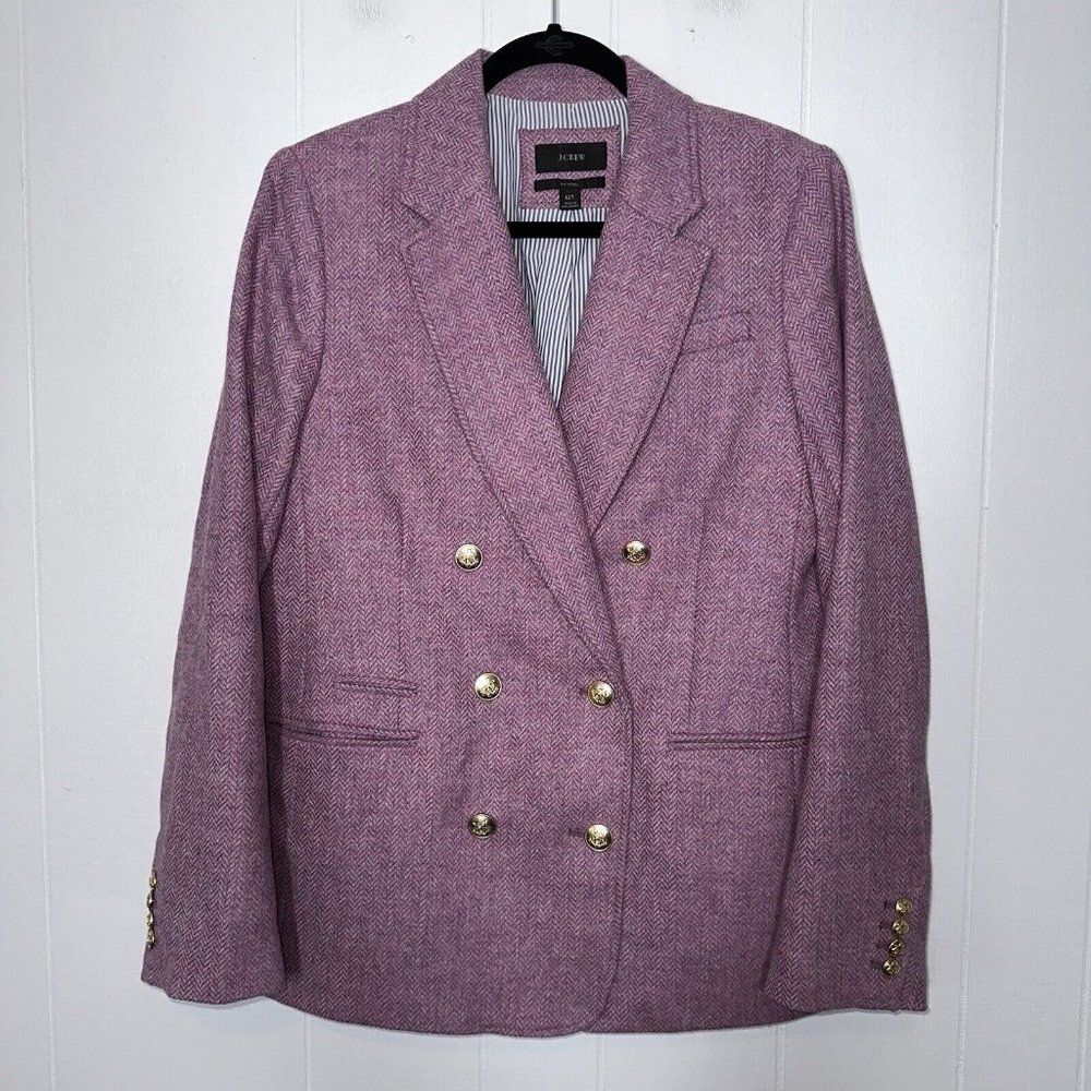 J. Crew Purple Tailored Blazer with Notched Lapels
